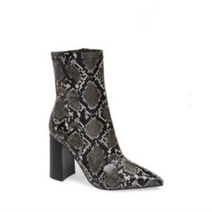 Jeffrey Campbell snakeskin booties